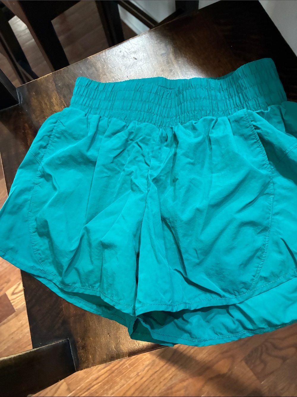 High-Waist Teal  Shorts